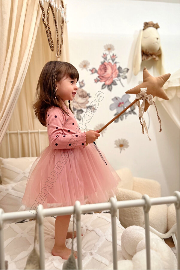 Polka Dot Baby Girl Long Sleeve Tutu Dress LOLLIPOP TOP-YS-A025RS
