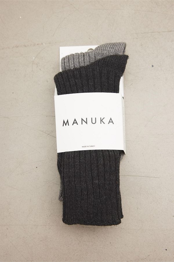Manuka-КОМПЛЕКТ ДЕБЕЛИ ЗИМНИ ЧОРАПИ АНТРАЦИТ 1