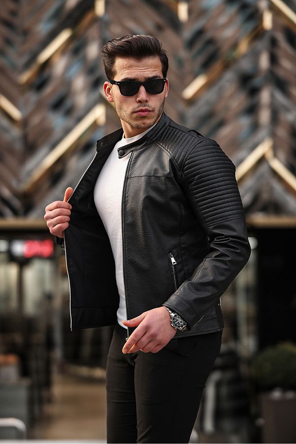BOYS MANS Men s Leather Jacket leather coat New season Trendyol
