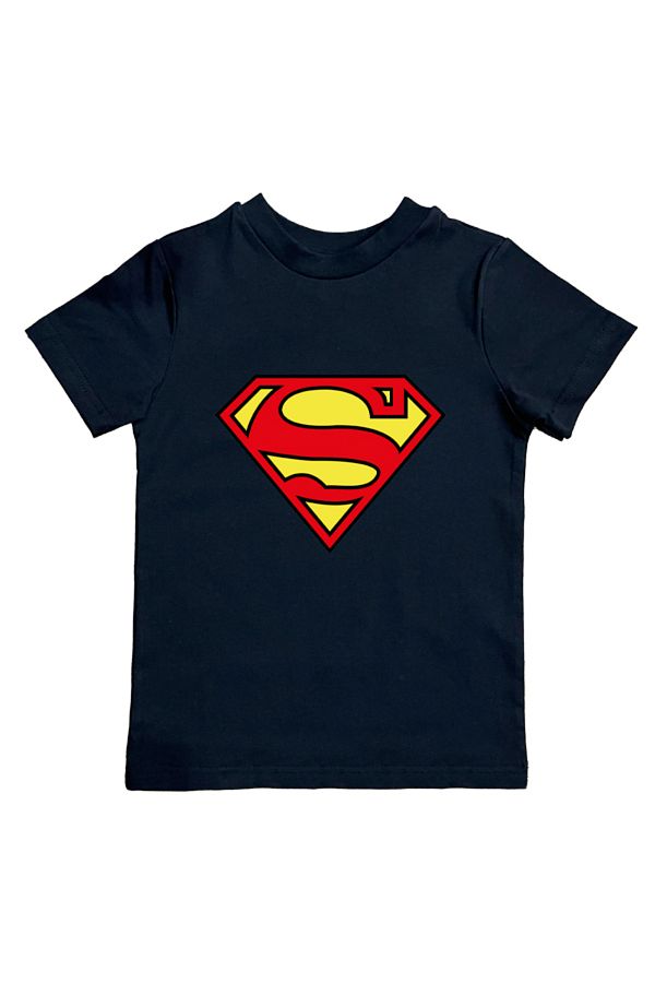 Superman-تي شيرت صيفي للأطفال من القطن الممشط المطبوع 1
