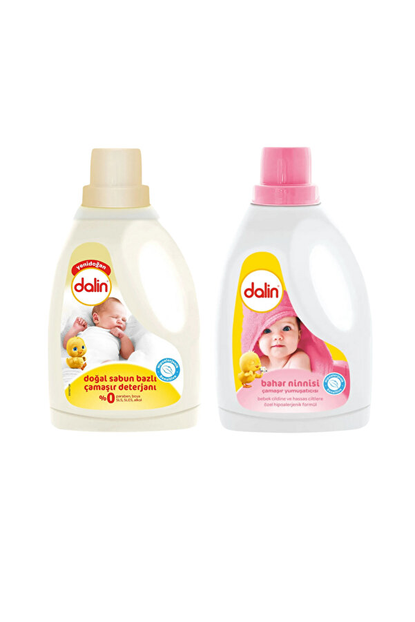 Dalin Sensitive Doğal Sabun Bazlı Çamaşır Deterjanı 1.5 Lt - Çamaşır Yumuşatıcısı Bahar Ninnisi 1.5 Lt