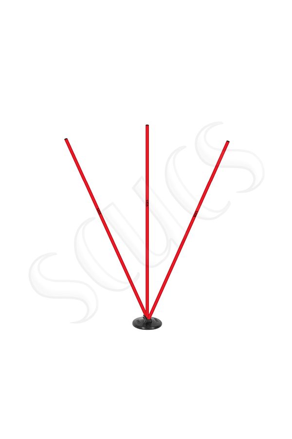 SCUCS-RUBBER MOUNTED 3-PIECE ANGULAR STICK RED 1