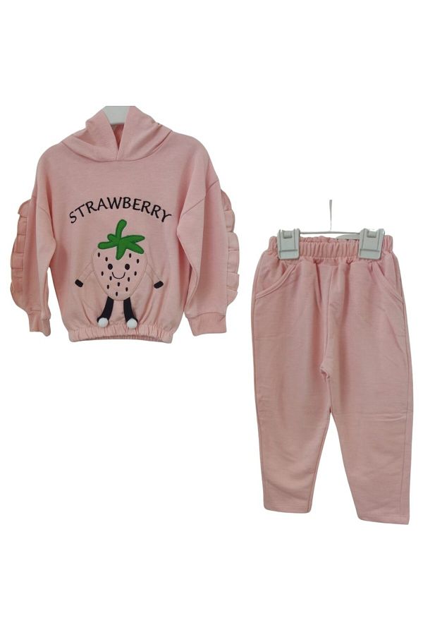 mudi life class-MUDI CLASS STRAWBERRY PATTERNED GIRL'S SUIT 1
