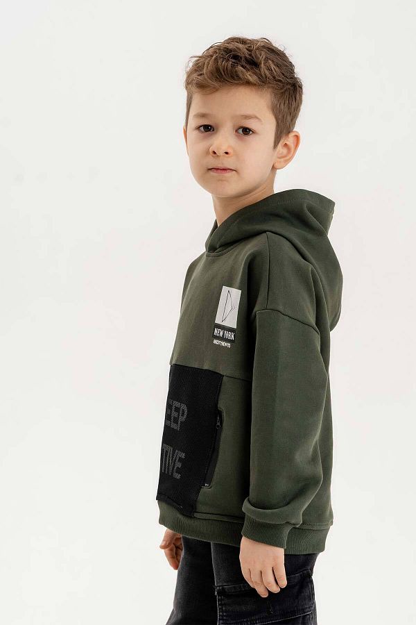 Gold Class Kidswear-Hanorac pentru băiat cu fermoar cu glugă, cu trei fire 1