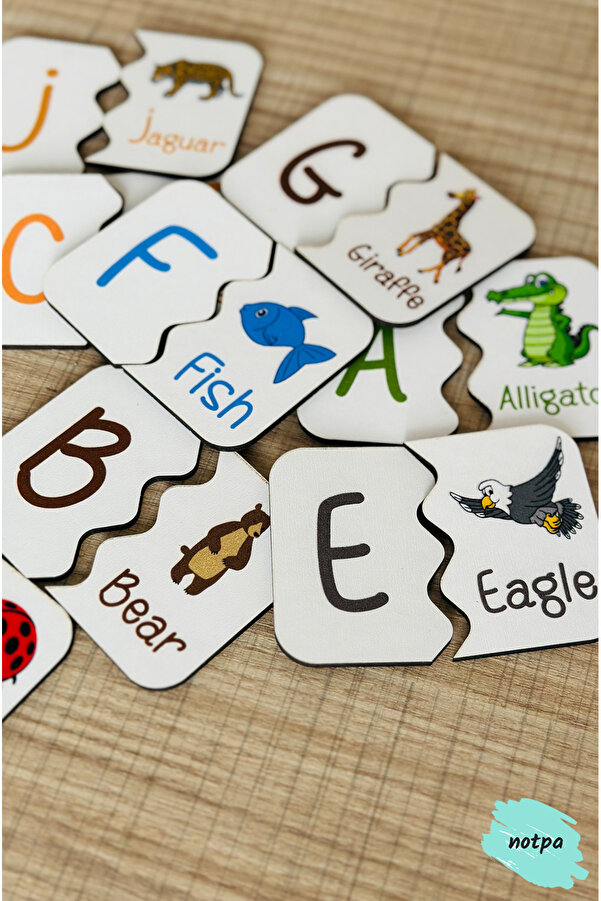 kutuTR Notpa Zeka Kartı 'İngilizce Öğreniyorum Seti' 52 parça (26 adet ikili)