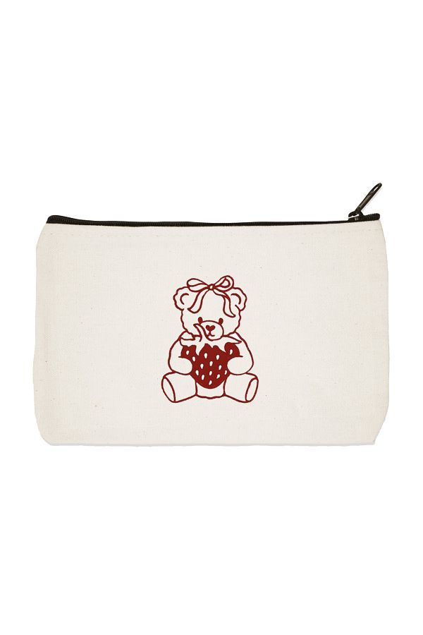 designedfy-Teddy Bear Printed Pen Holder, Pencil Case, Cloth Pen Holder 1