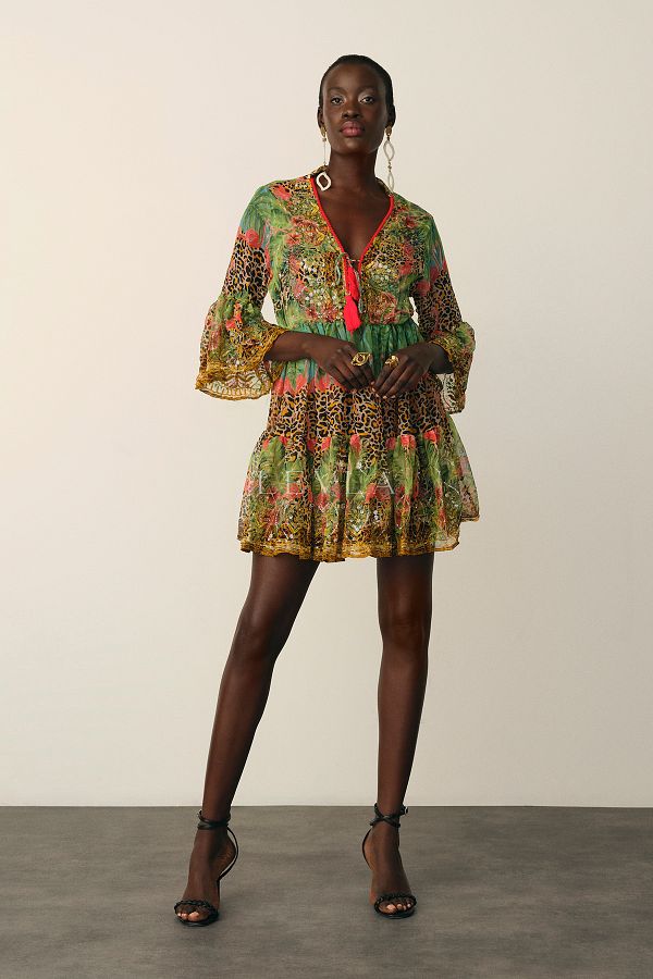 Antica Sartoria Dress Beige Mini Trendyol