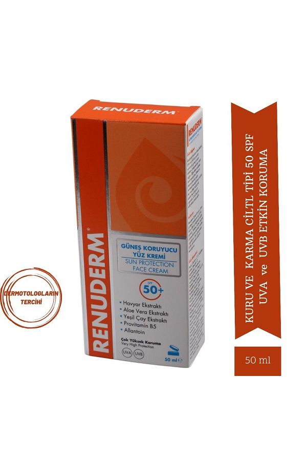 Renuderm-Uva/Uvb 50 SPF Sunscreen Dry and Combination Skin 1