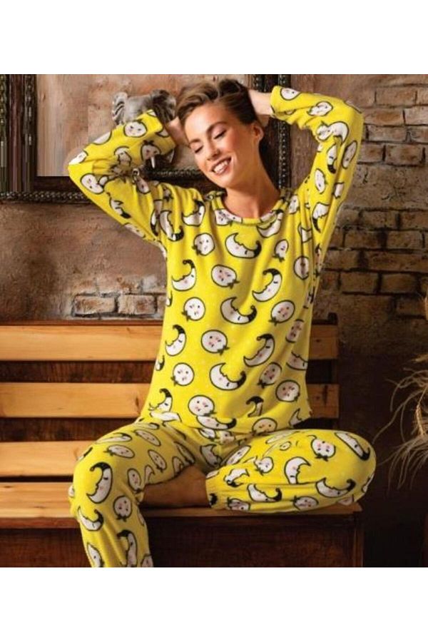 CALİA-Set de pijama de pluș din lână moale pentru damă Noul sezon 1