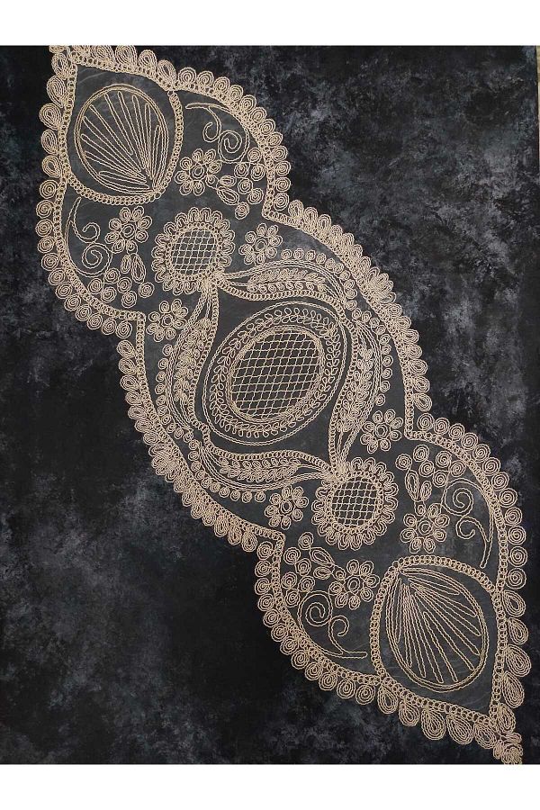Çt Çeyizci Tekstil-French Lace Detailed Single Runner, Table Top Runner, Tablecloth Runner 1