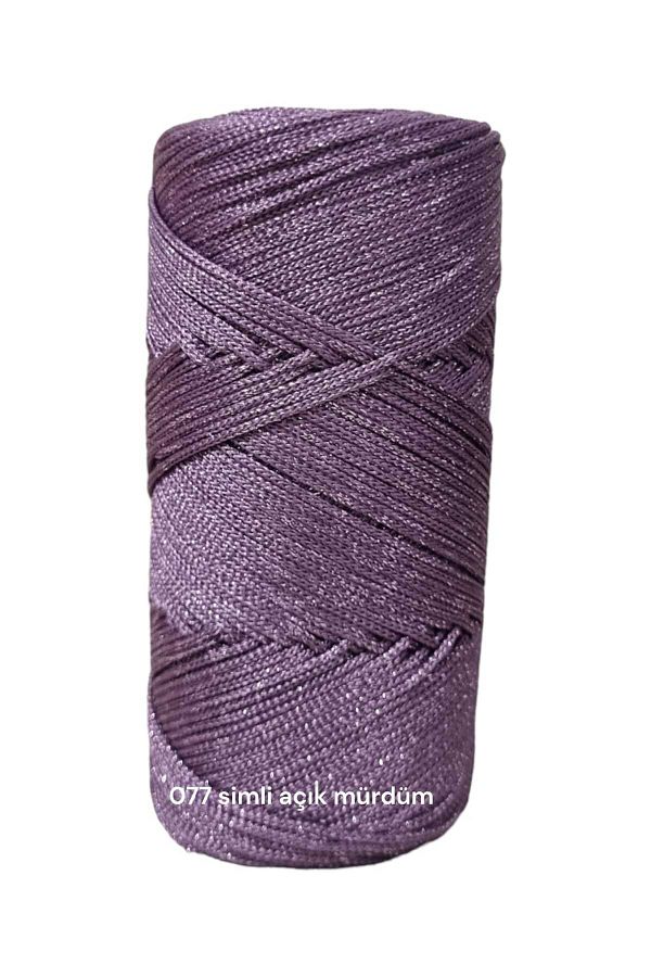 erdoğan hobi-Glitter Macrame Thread 200gr Crystal Macrame Thread Bag Thread Knitting Thread Runner Knitting Thread No3 -1mm Macrame Thread 1