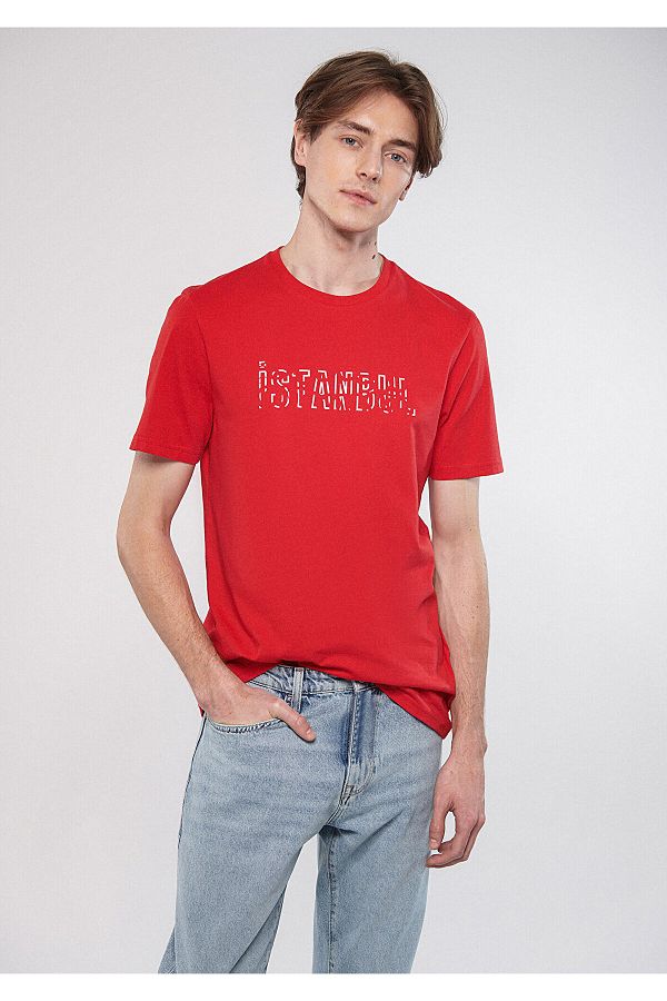 Mavi-Istanbul Printed Red T-Shirt Regular Fit / Normal Cut 067115-35686 1