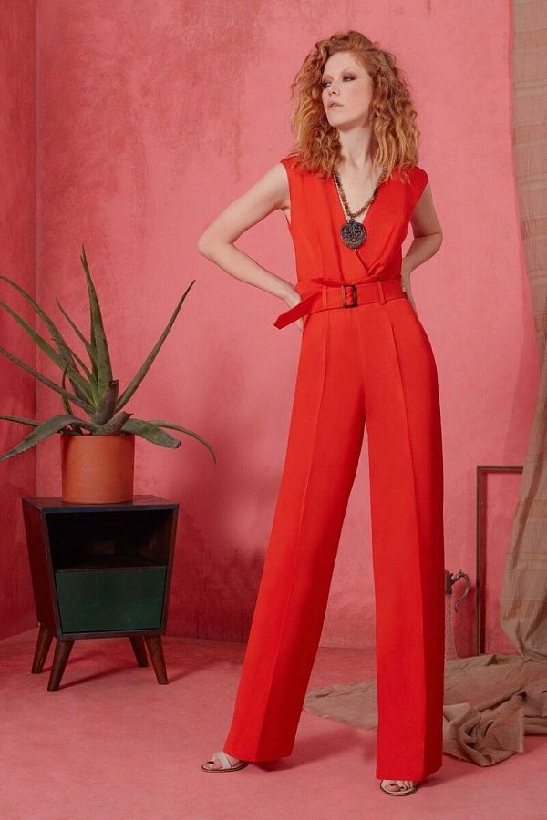 Coral color jumpsuit clearance