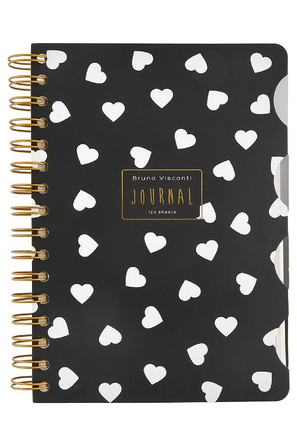 Bruno Visconti-Spiral Notebook A5 with 4 Bookmarks, 30 MakeStriped, 30 MakeStriped, 30 MakeDotted, 30 MakeStraight 1