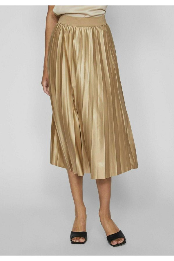 Vila pleated midi skirt best sale