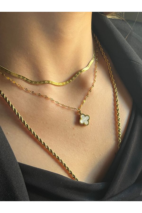 Flower necklace brand top