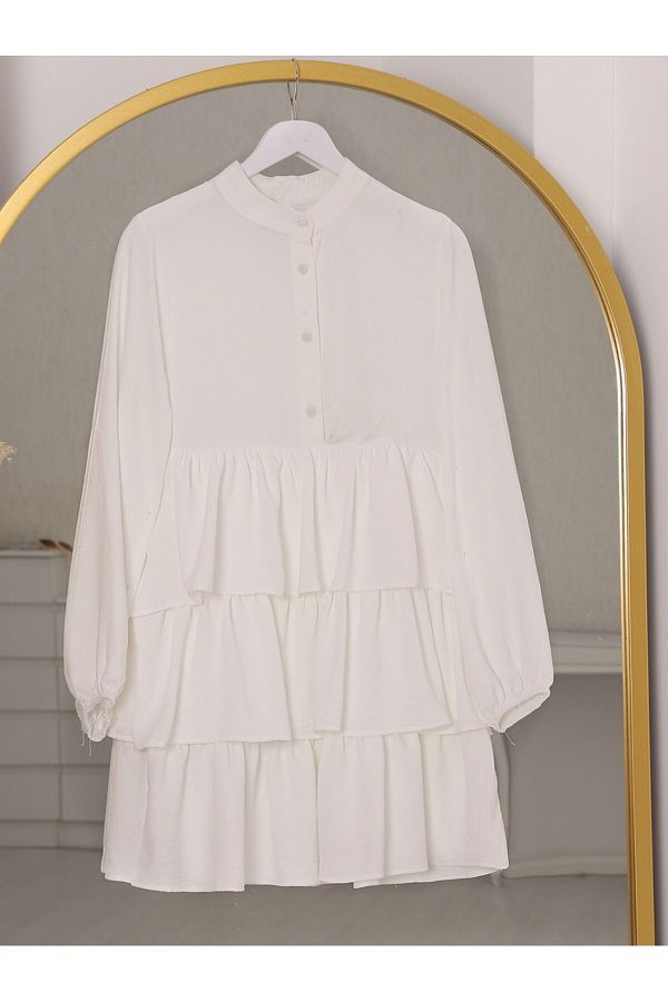 Modamorfo-Half Buttoned 3 Layer Ayrobin Tunic 1