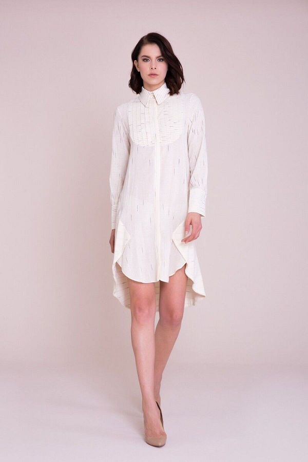 Shirt dress short front long back cheap