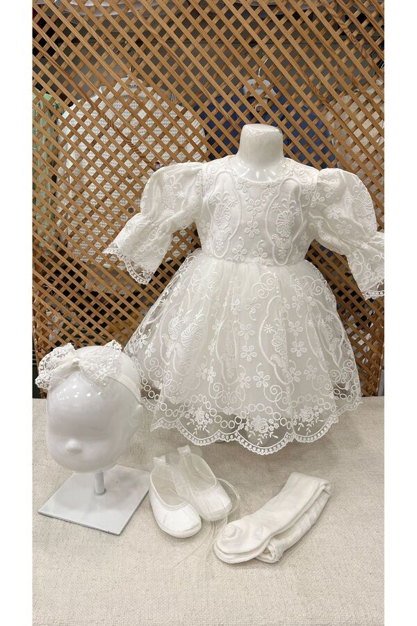 PARK BEBE kız bebek 0/3-3/6 AY ORKİDE MEVLÜTLÜK SET dantel detaylı