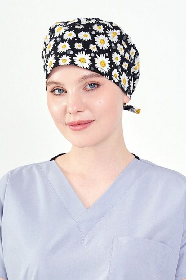 Owlet Medikal-Daisy Patterned Surgical Bonnet 1