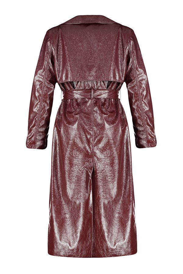 Trendyol Collection Claret Red Oversize Wide Cut Patent