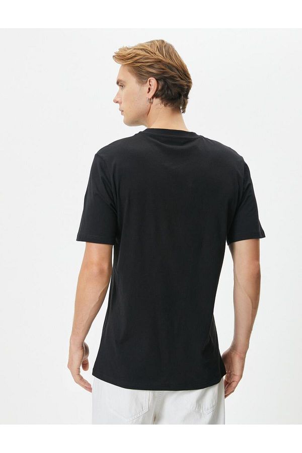 Koton-Tricou din bumbac imprimat cu slogan cu gât 1