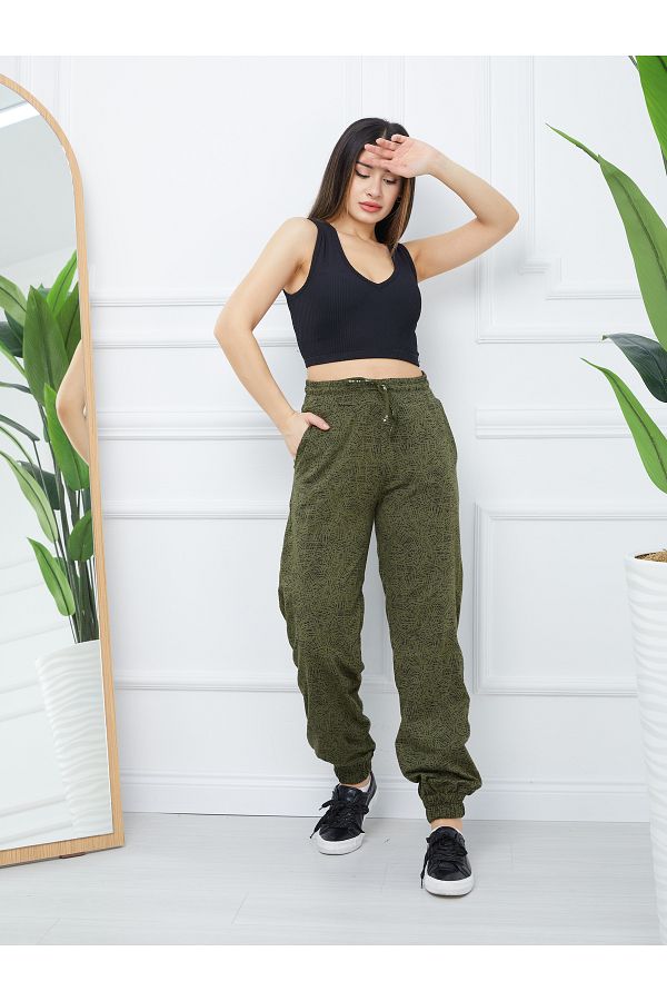 Banadamoda Women s Patterned Skinny Leg Jogger Pants Trendyol