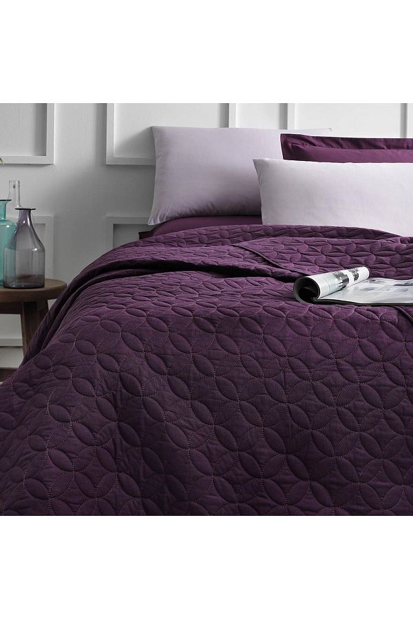 Taç-Purple Single Basic Bedspread 1