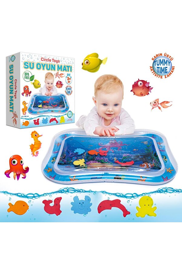 Mashotrend Bebek Su Oyun Matı Karın Üstü Aktivite Zamanı - Sulu Mat - Bebek Matı Bebek Halı