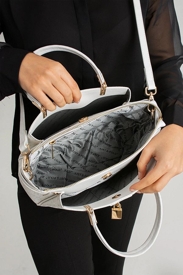 Just Polo NEW SEASON WOMEN S LOCK DETAILED HAND AND SHOULDER BAG Trendyol