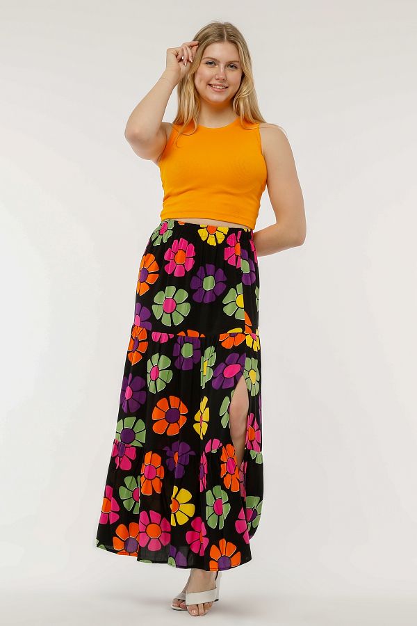 Flower fabric skirt online