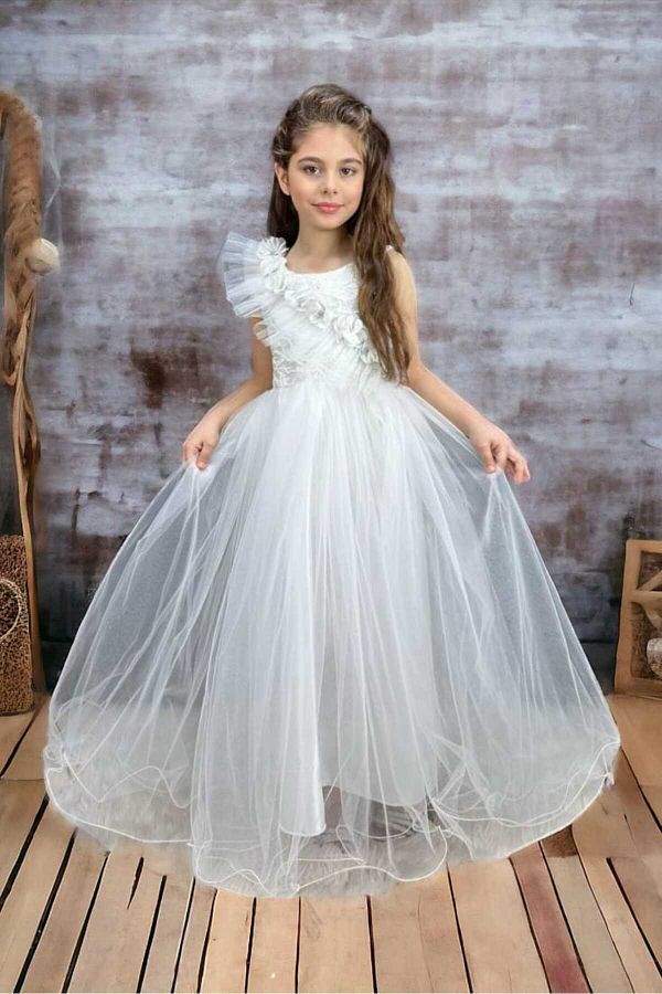 White lace dress for teenage girl on sale