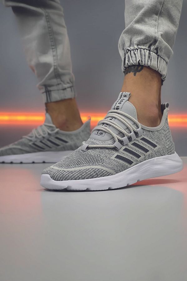 FLY STEP Gray Light Flexible Sole Daily Sports Walking Sneakers Orthopedic Comfortable Breathable Shoes Trendyol