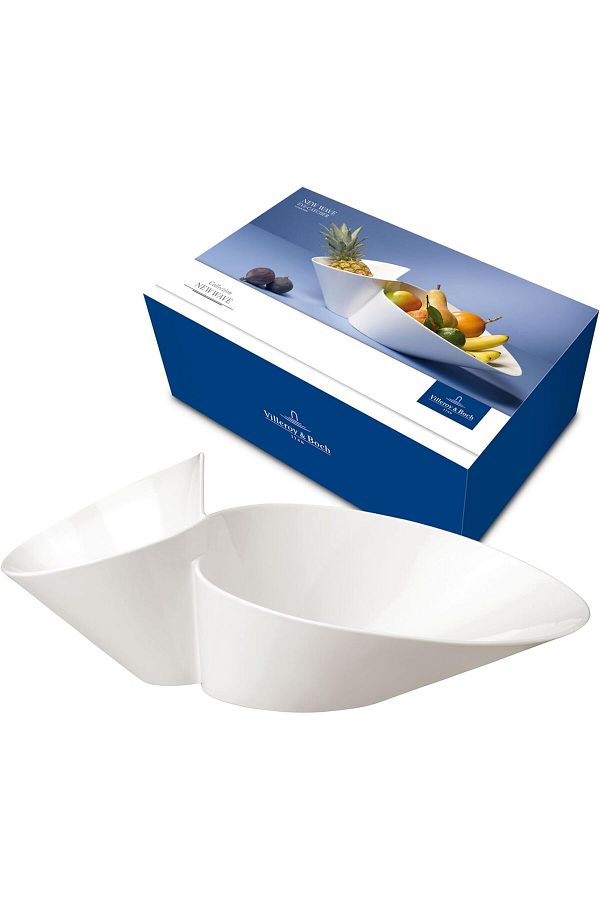 Villeroy & Boch-Newwave Eye Catcher Double Shell Premium Porcelain, 49 x 27 cm, Dishwasher Safe 1