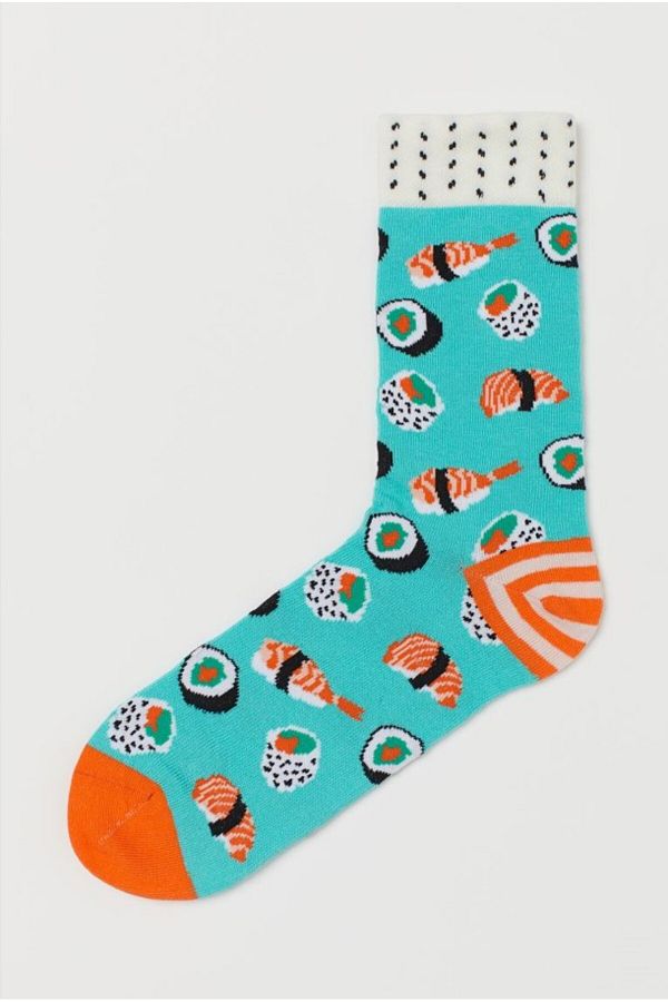 Happy Socks-Sushi Set Patterned Multicolored Unisex Long Socks 1