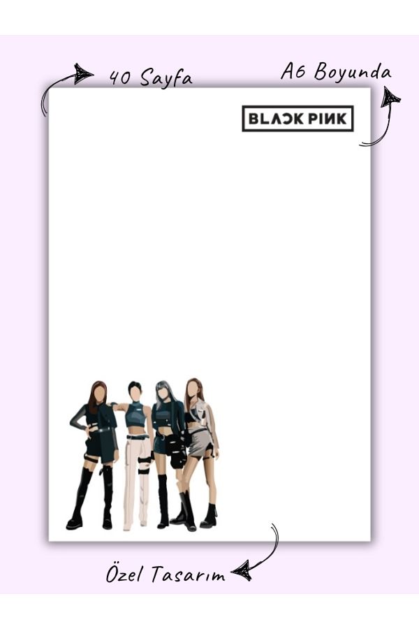 Bküp Tasarım-Blackpink 2 Memopad/ Notepad/ Notebook 1