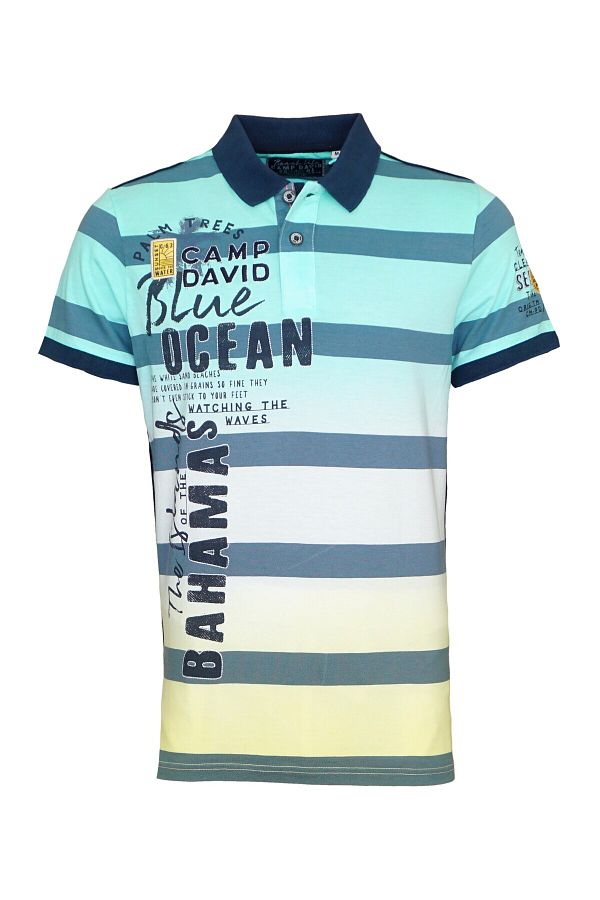 Camp David-Poloshirt Beach Life Kurzarmshirt mit Polokragen 1