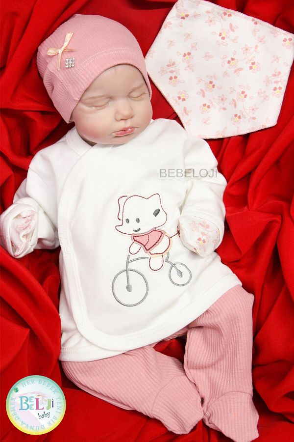 Bebeloji Baby Pink Elephant Baby Girl Hospital Release Set of 5 Newborn Clothes Trendyol