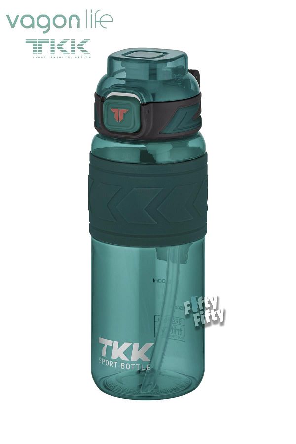 Vagonlife-TKK 600 ML Dual Use Tritan Water Bottle with Straw/Comfortable Drinking Bpa Free with Carrying Strap FFTKK1019 1