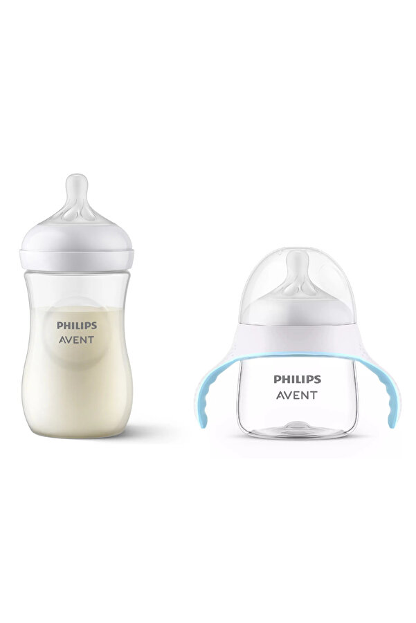 Philips Avent Natural Response Doğal Tepkili Pp Biberon, 260ml + Natural Response Eğitici Alıştırma Bardağı 150ml