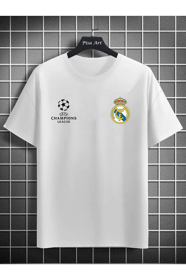 Pisa Art Real Madrid X Champions League Custom Design Unisex Fan T Shirt