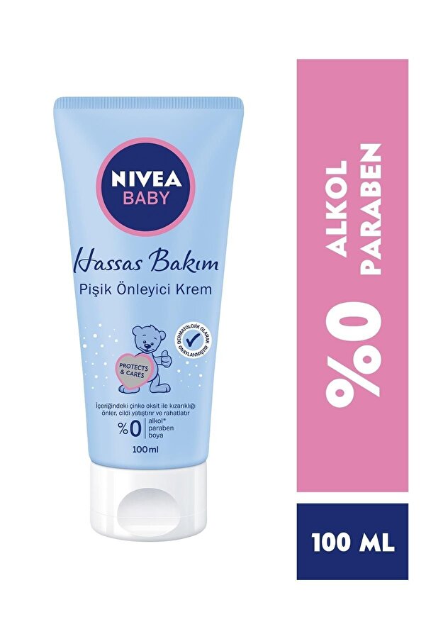 NIVEA Baby Pişik Önleyici Krem 100ml, Hassas Bebek Cilt, Bebek Bakımı,Alkolsüz, Parabensiz