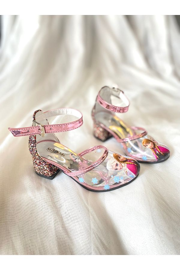 NS Little-Sparkly Transparent Elsa High Heels 1