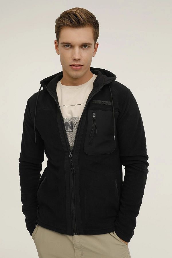 Lumberjack Herry Polar 3Pr Black Men s Fleece Full Zipper Coat 101398536 Trendyol