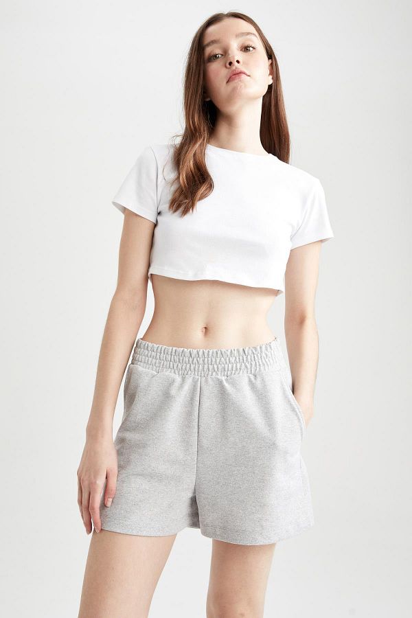DeFacto-Regular Fit Basic Straight Shorts U3357Az23Sm 1