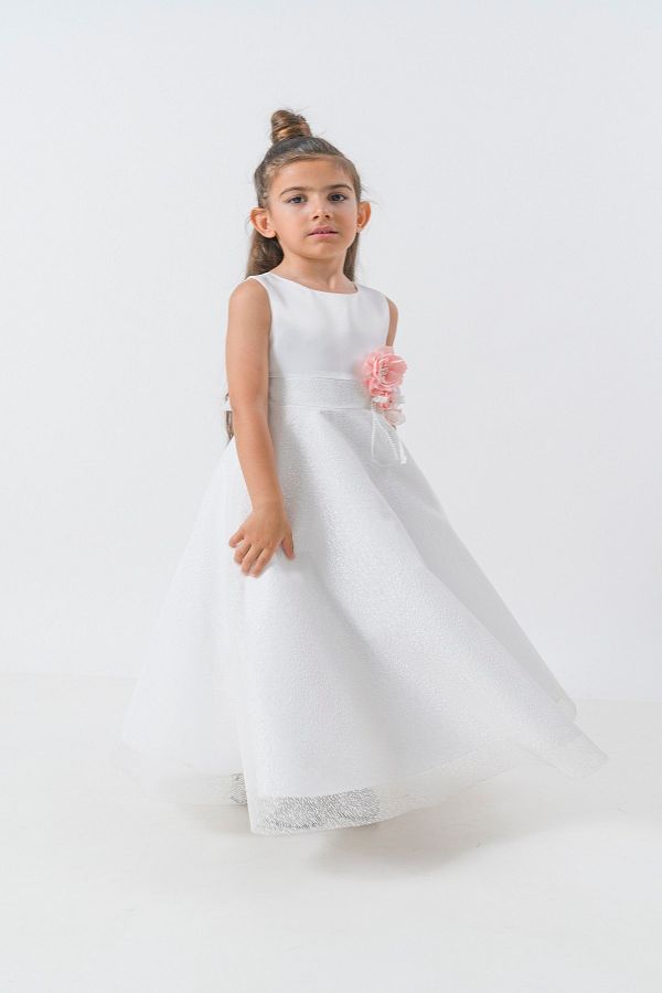 DFN-Rochie de seara cu model fulg de nea alb 1