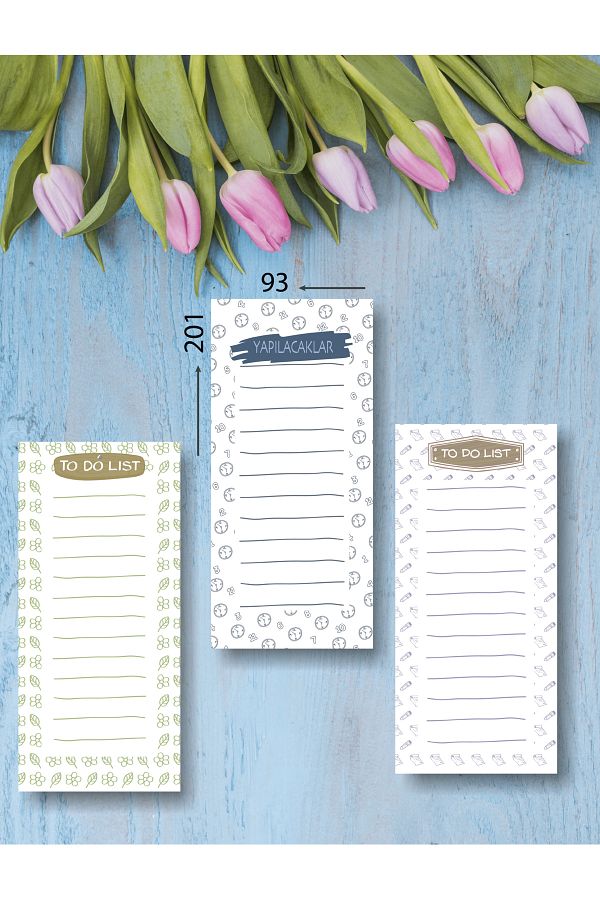 BULUT DİJİTAL-Set of 3, To_do List, To Do List 50 Sheets 1
