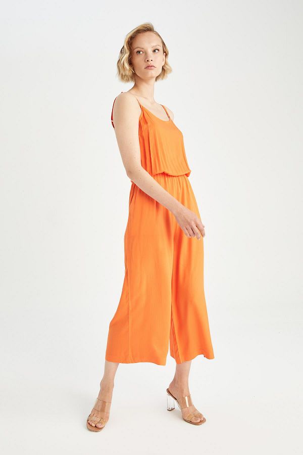 Defacto Basic Strappy Midi Jumpsuit with Straps U0051az22hs Trendyol