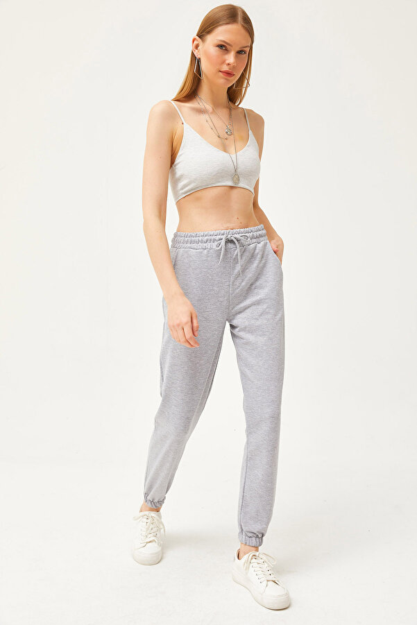 Graue jogginghose mit bund clearance