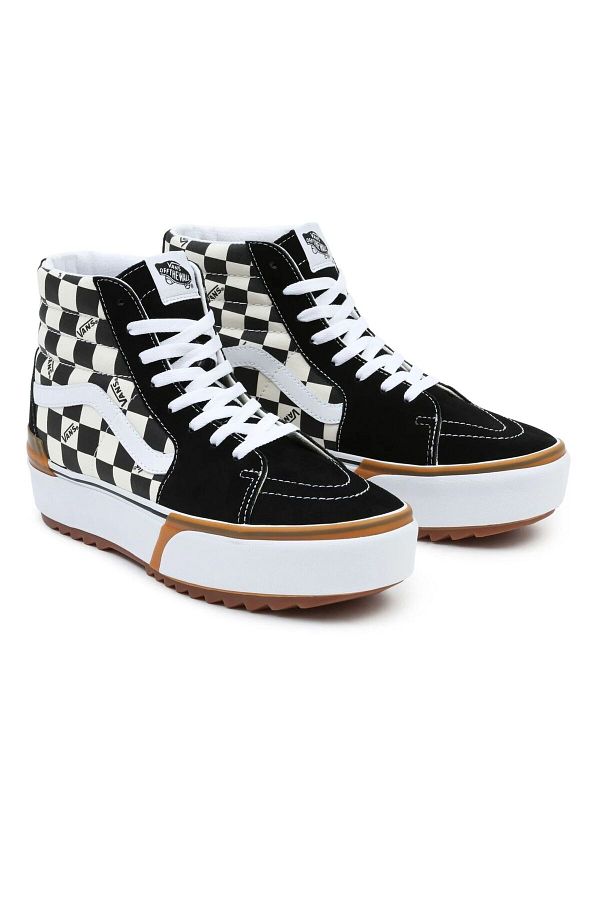 Checkered sk8 hi top